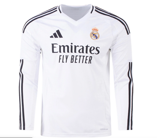 Real Madrid 24/25 Long Sleeve Home Jersey